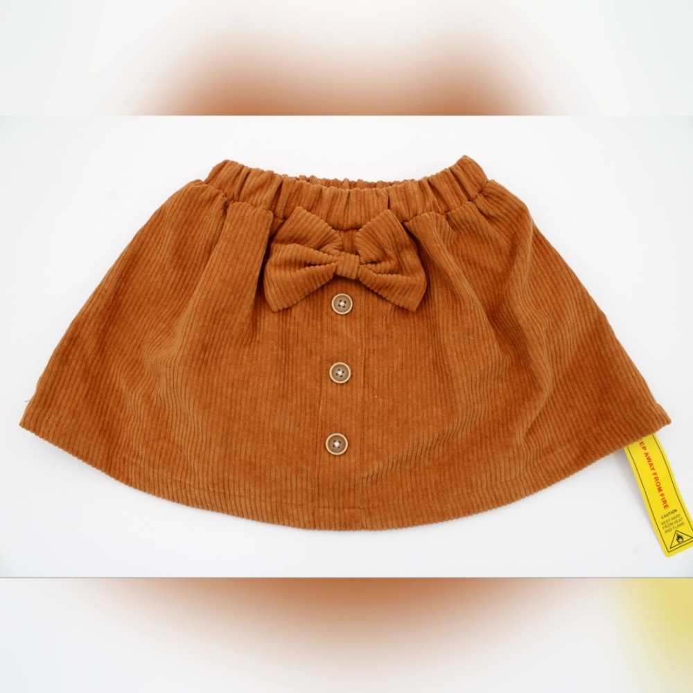 NWT Girls Corduroy Skirt with Bow – Size 18-24 Months